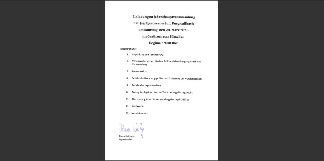 jahreshauptversammlung