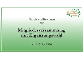 Mitgliederversammlung mit Ergänzungswahl