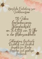 Jubiläum Gartenbauverein Unterpleichfeld
