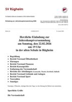 SV Rügheim Jahreshauptversammlung