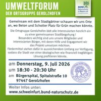 Umweltforum der Ortsgruppe Gerolzhofen