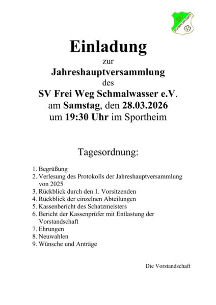 jahreshauptversammlung