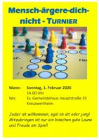 Mensch-ärgere-dich-nicht – TURNIER am Sonntag, 1. Februar 2025