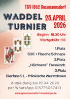 Waddelturnier beim TSV1862 Goßmannsdorf: Jetzt anmelden und gewinnen!