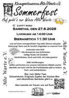 Sommerfest Alte Warte e.V. 27.6.2026 um 11:30 Uhr