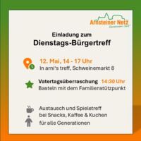 Vatertagsüberraschung - Basteln beim Dienstags-Bürgertreff